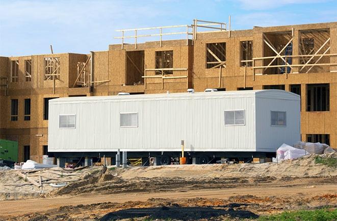 office trailers and equipment rental at a construction site in Capitola